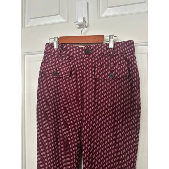 Anthropologie High Waisted Slim Flare Leg Pants Mahogany Women's Size 2 - Picture 5 of 7